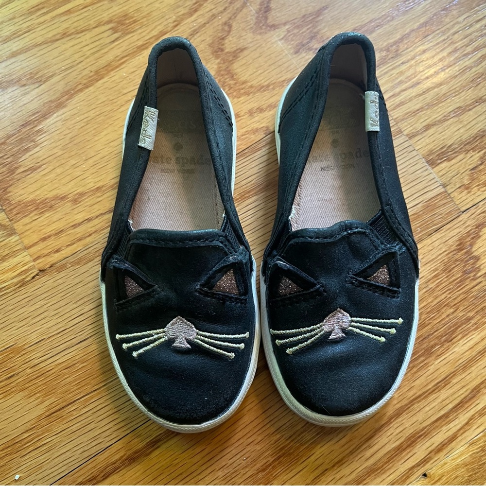 Kate spade New York x Keds black cat slip on sneakers size 7